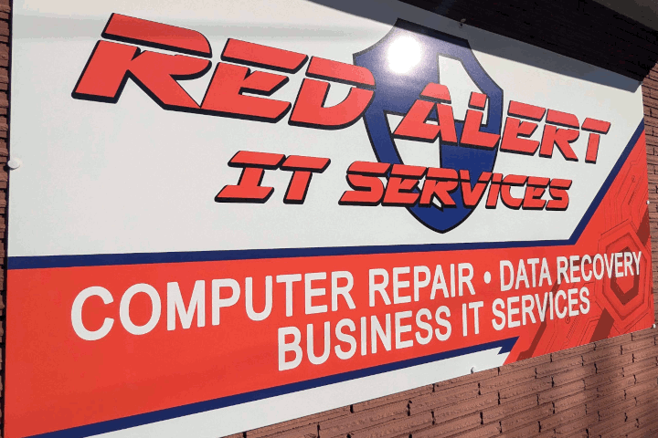 Red Alert IT Services Sign